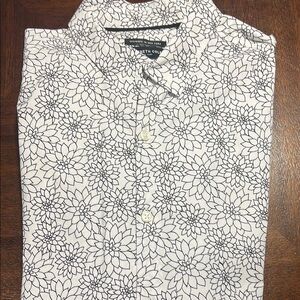 Kenneth Cole Men's White Floral Shirt long sleeve